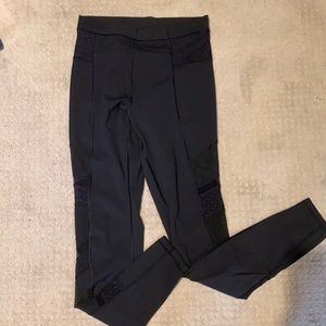 Lululemon Sheer Side Black Leggings in Size 6